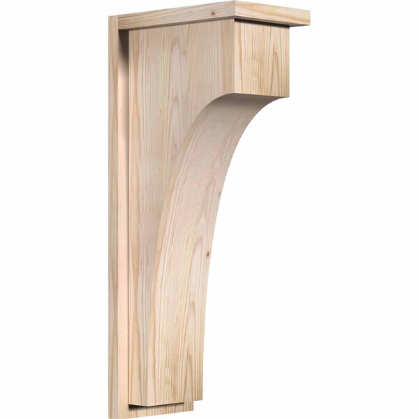 Ekena Millwork Huntington Smooth Corbel w/Backplate, Douglas Fir, 7 1/2"W x 12"D x 28"H COR08X12X28HUN01SDF - main